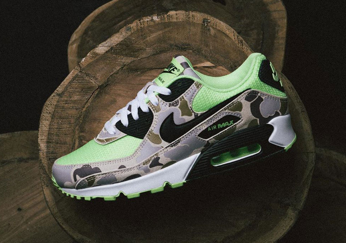 Nike Air Max 90 Green Duck Camo Cw4039 300 1