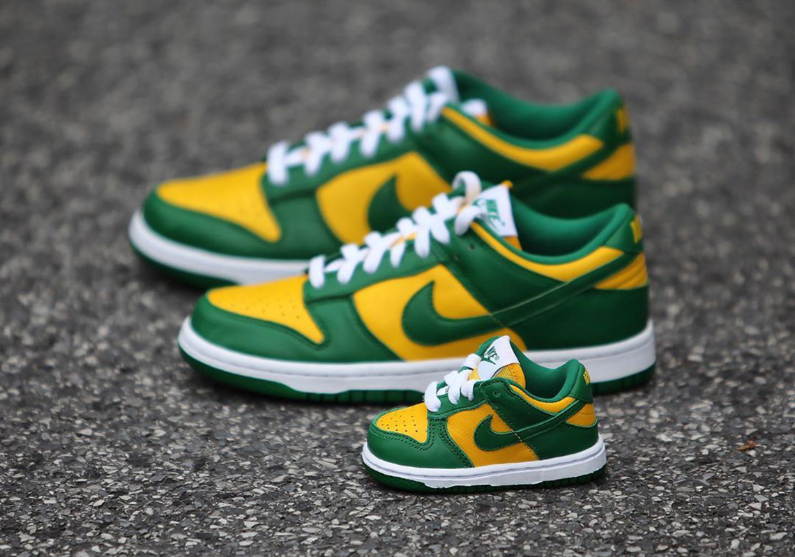 Nike Dunk Low Brazil Family Size Run Release Info 1