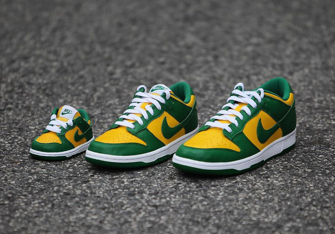 Nike Dunk Low Brazil Family Size Run Release Info 2