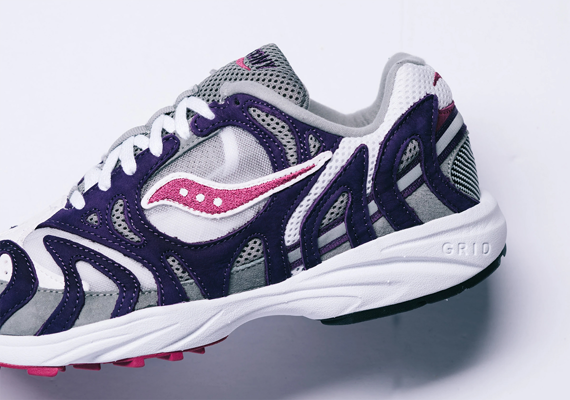 Saucony Grid Azura 2000 White Purple Grey Release Info 4