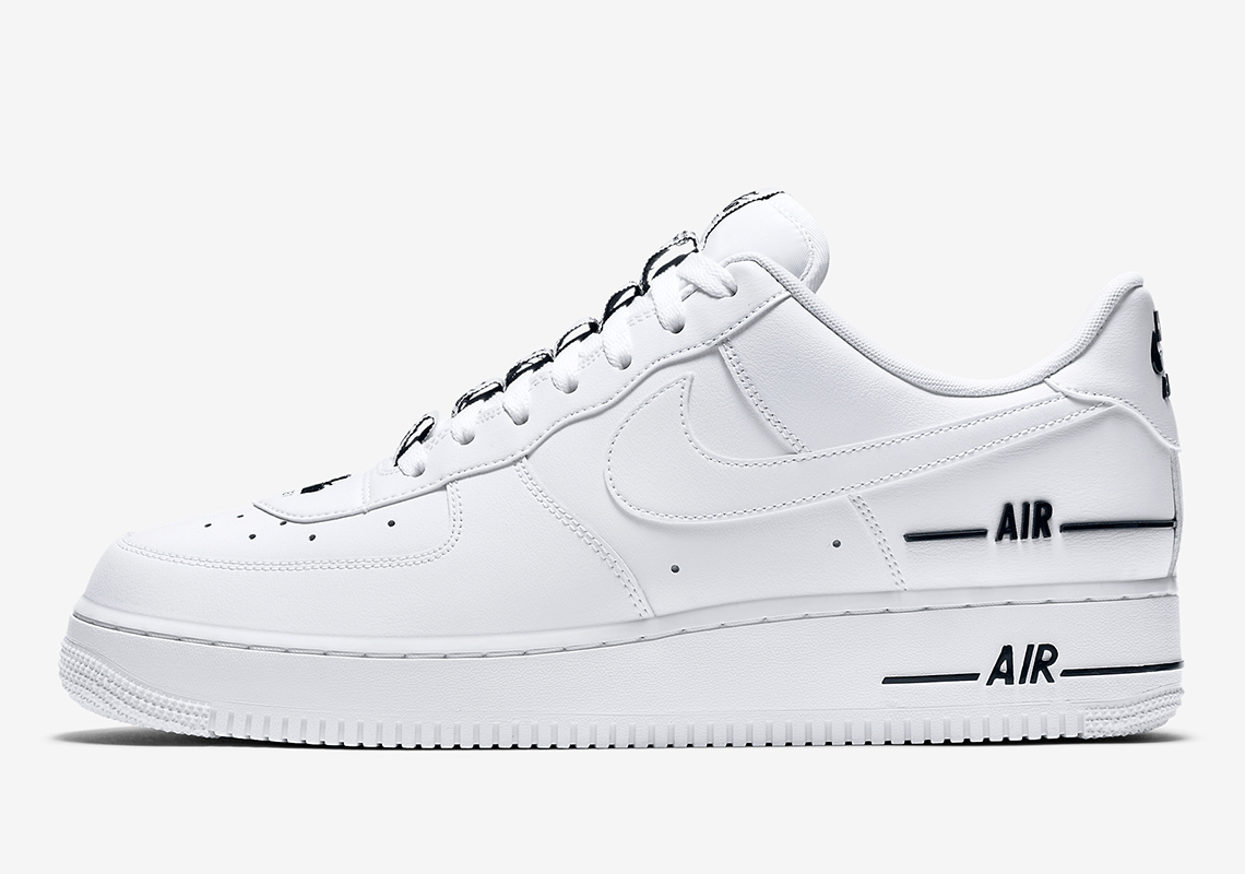 Nike Air Force 1 White Black Added Air Cj1379 100 1