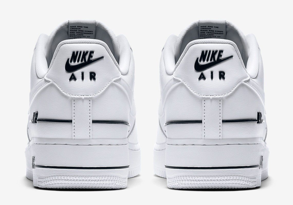 Nike Air Force 1 White Black Added Air Cj1379 100 2