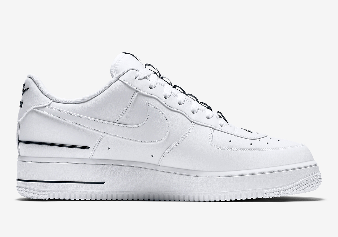 Nike Air Force 1 White Black Added Air Cj1379 100 4