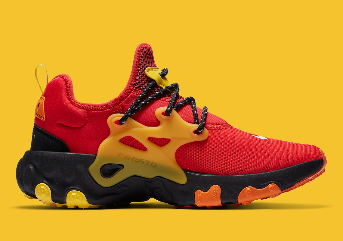 Nike React Presto Red Yellow Cz9273 600 4