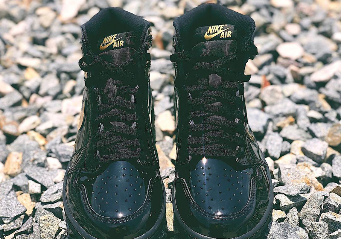 Air Jordan 1 Black Gold Patent Release Info 5