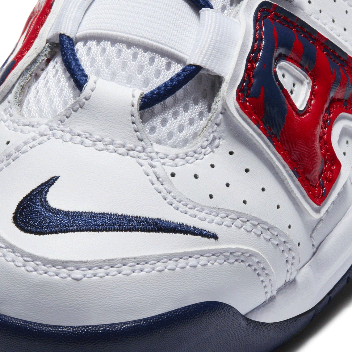 Nike Air More Uptempo Gs White Red Blue 3