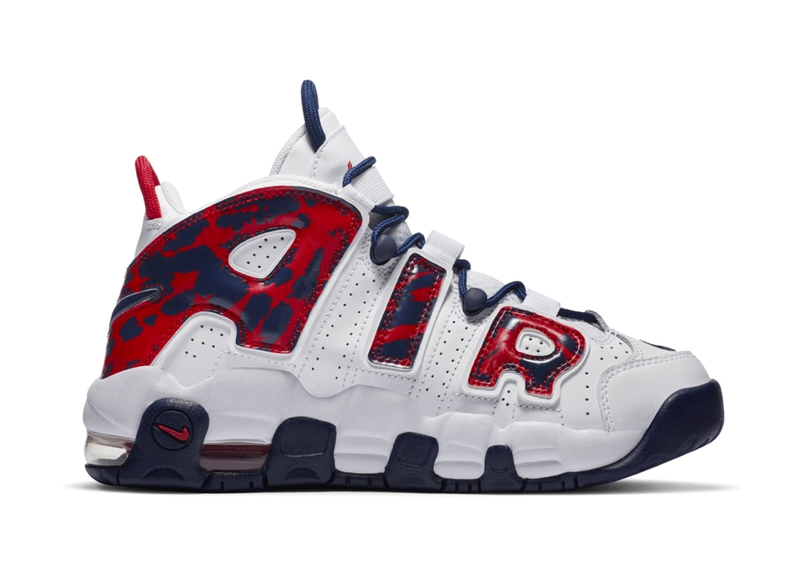 Nike Air More Uptempo Gs White Red Blue 6