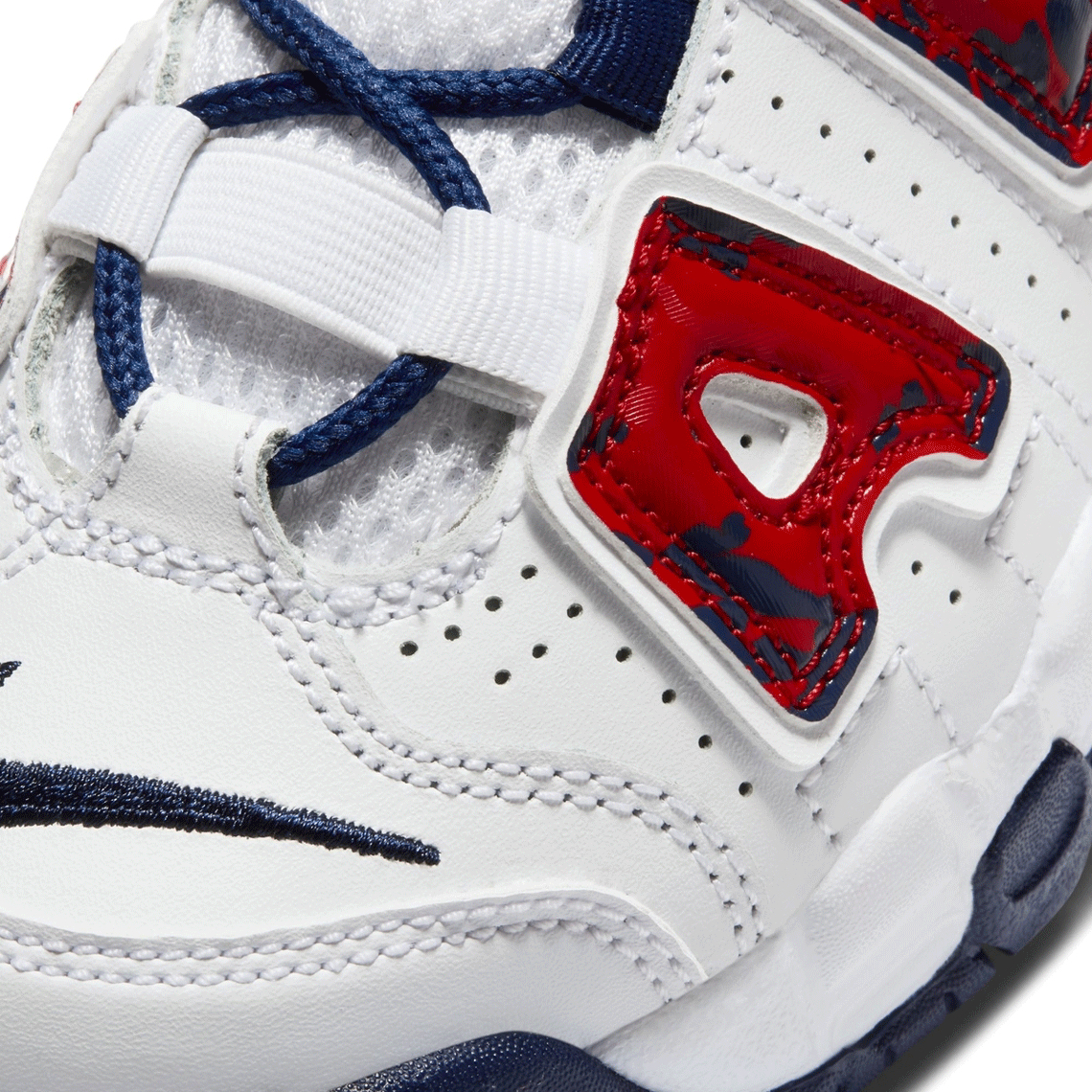 Nike Air More Uptempo Ps White Red Blue 3 1