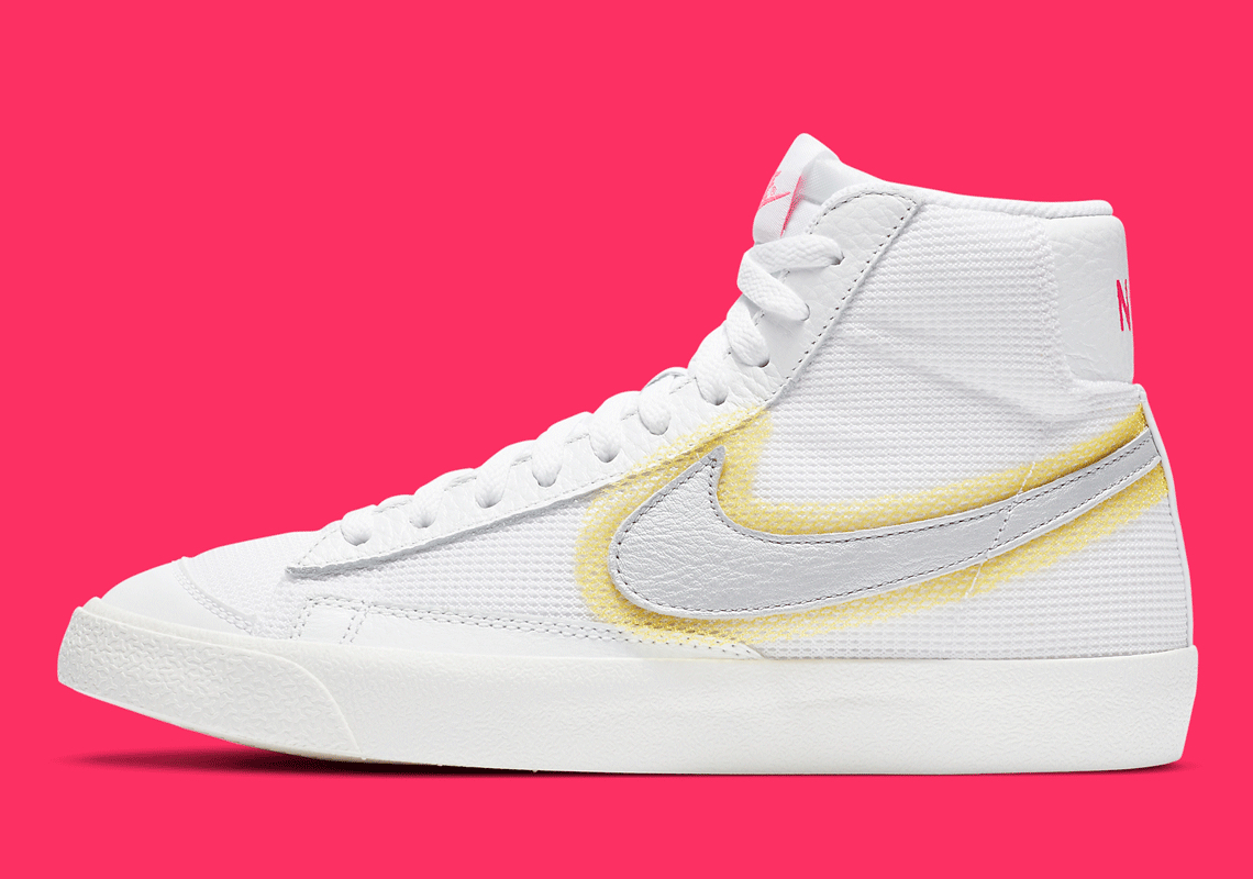 Nike Sprays On A Swoosh Onto A Mesh Blazer Mid