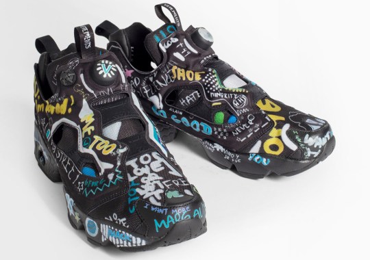 Vetements And Reebok Revisit Their Scribbled Instapump Fury In Black