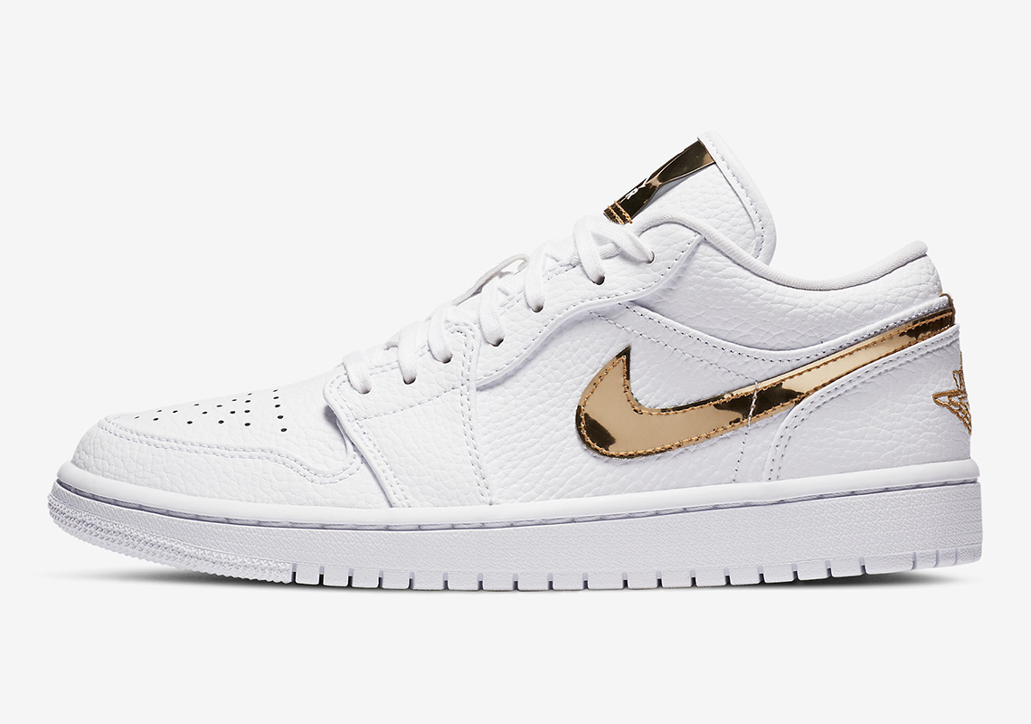 Air Jordan 1 Low White Metallic Gold Cz4776 100 5