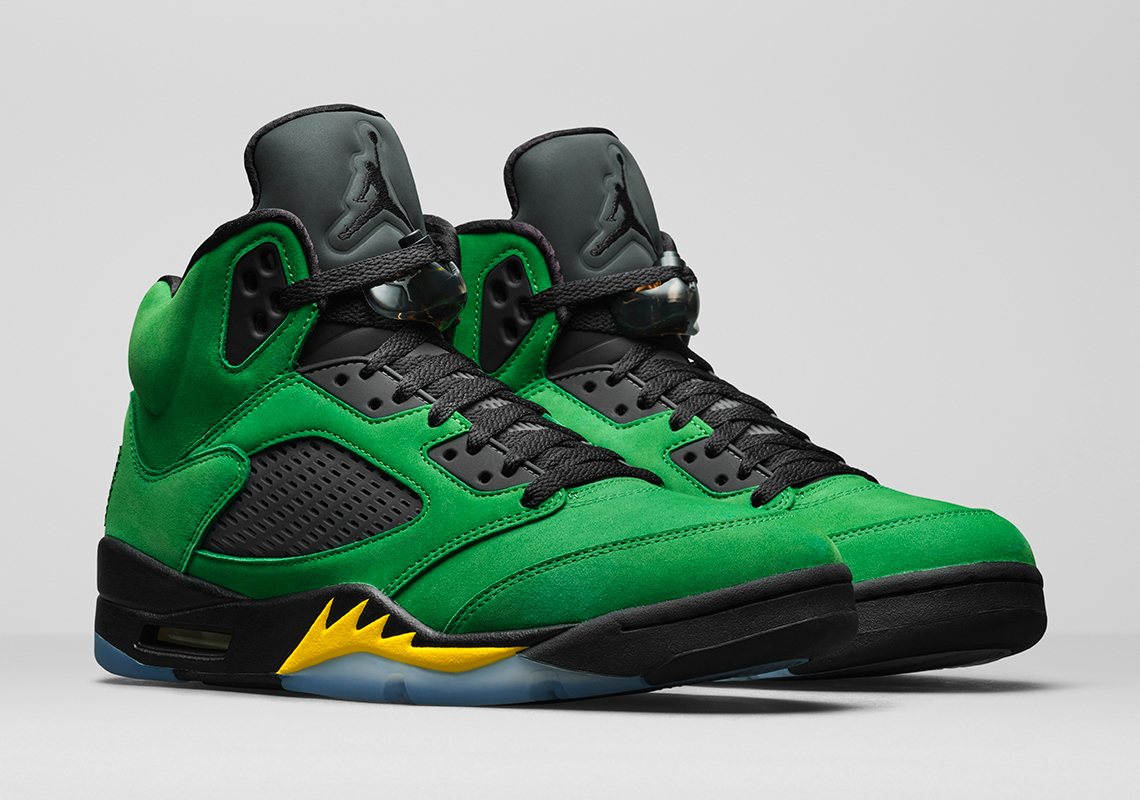 Air Jordan 5 Oregon Green Black Ck6631 307 2