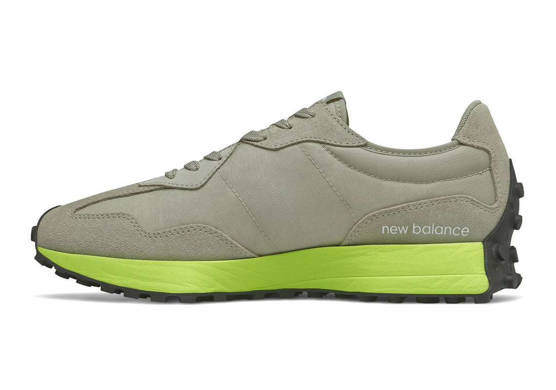 New Balance 327 Grey Neon Green 3