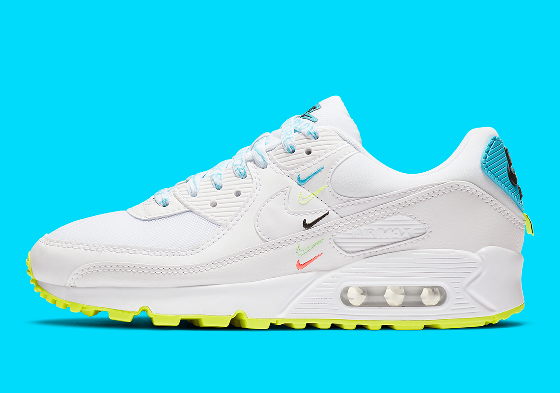 Nike Air Max 90 Worldwide White Blue Volt Ck7069 100 5