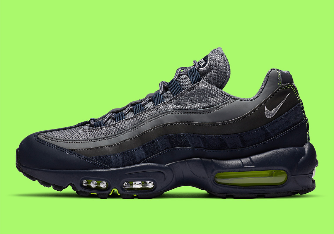 The Nike Air Max 95 Appears In A Remixed Midnight Navy And Volt