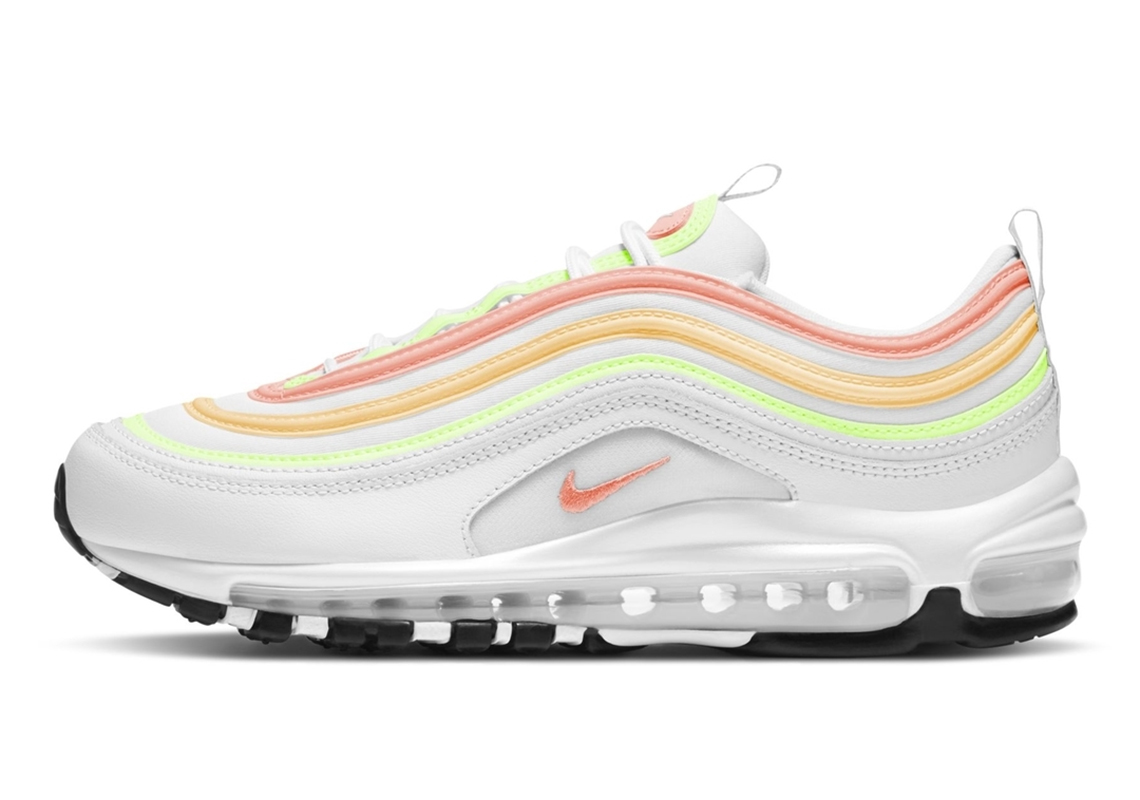 Bright Neon Highlighter Colors Surface On The Nike Air Max 97