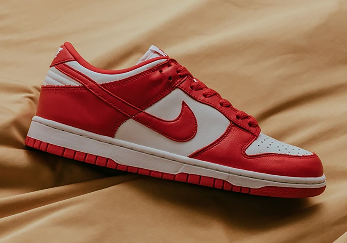 The Nike Dunk Low "University Red" Releases Tomorrow