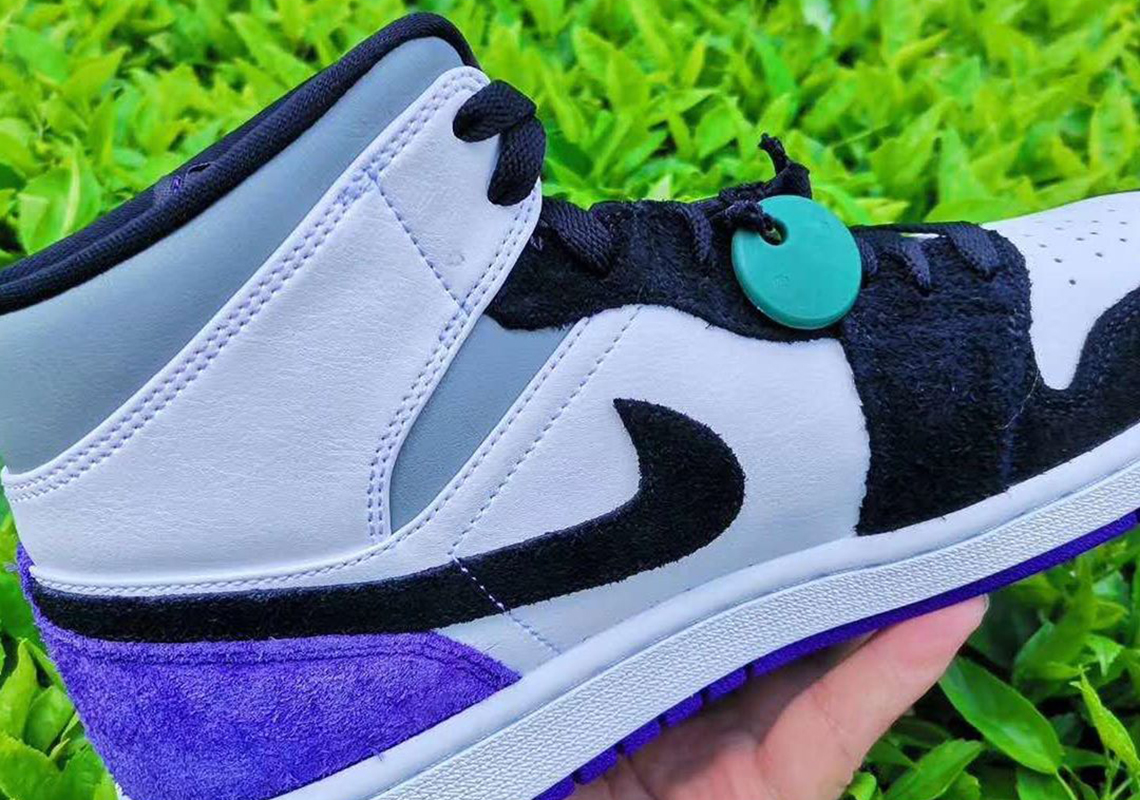 Air Jordan 1 Mid Purple White Release Info 1