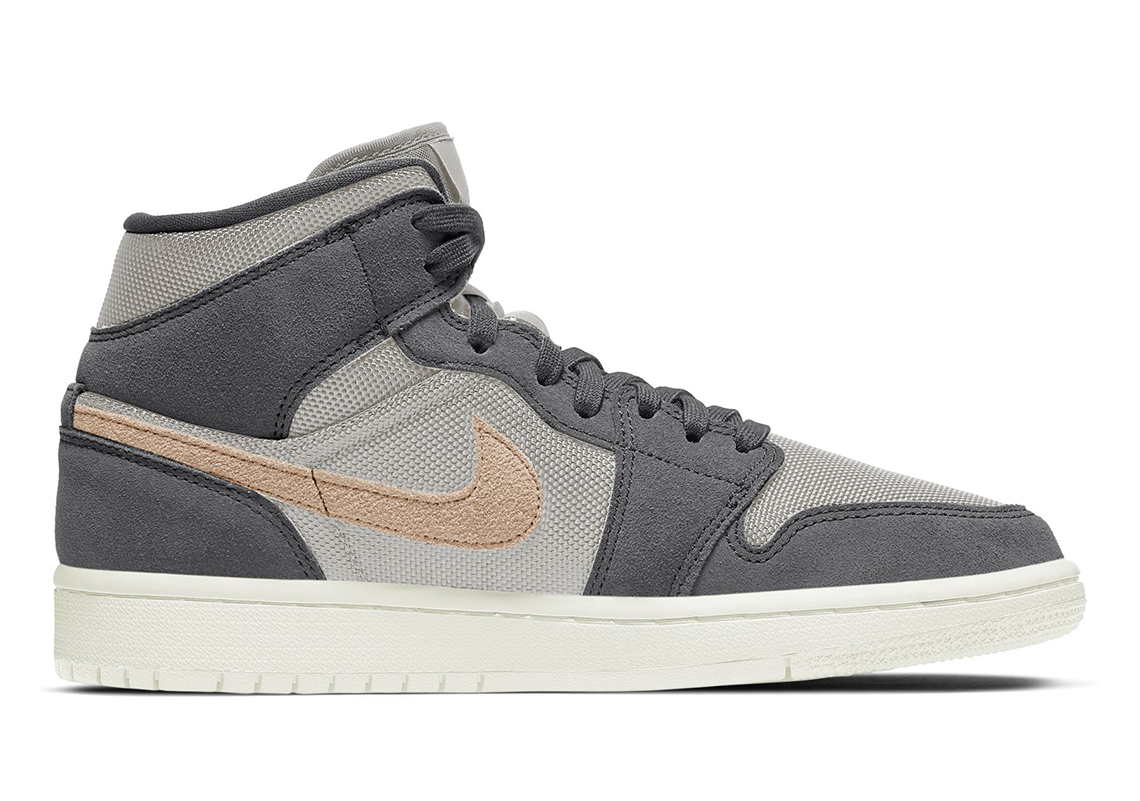 Air Jordan 1 Mid Wmns Grey Brown 3