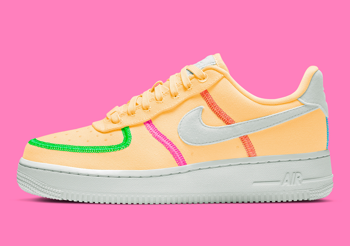 The Women's Summer-Friendly Nike Air Force 1 LX Canvas Appears In Melon Tint