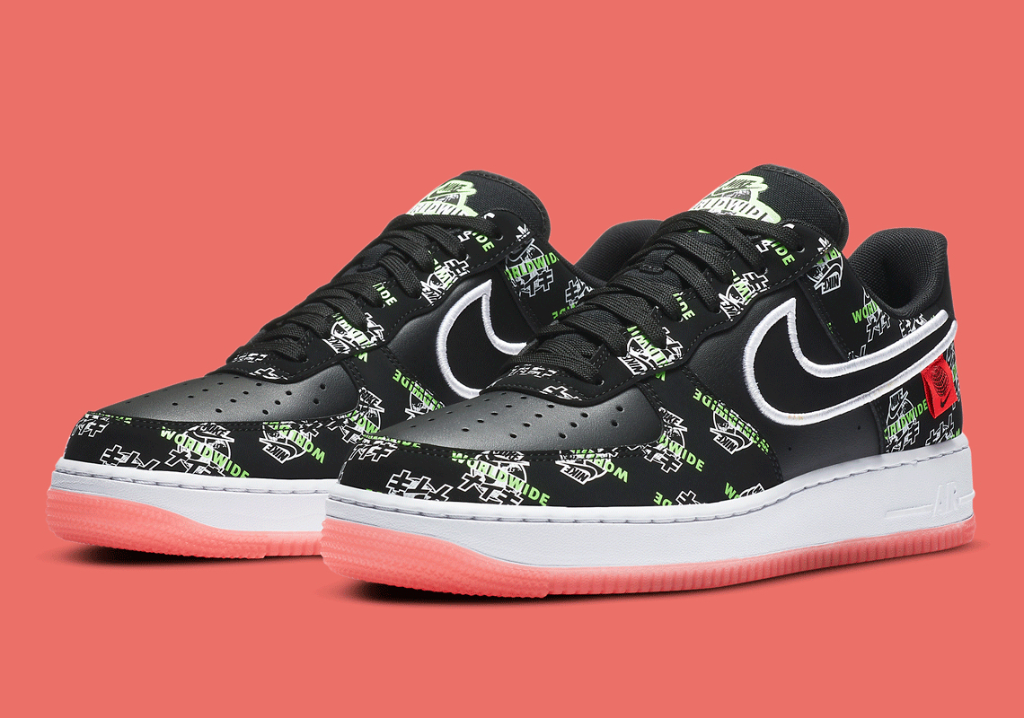 The Katakana-Covered Nike Air Force 1 Worldwide Arrives In Black