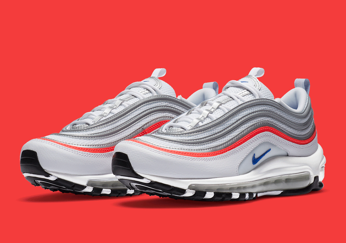 This Women's Nike Air Max 97 Mixes "Metallic Silver" With Sporty Accents