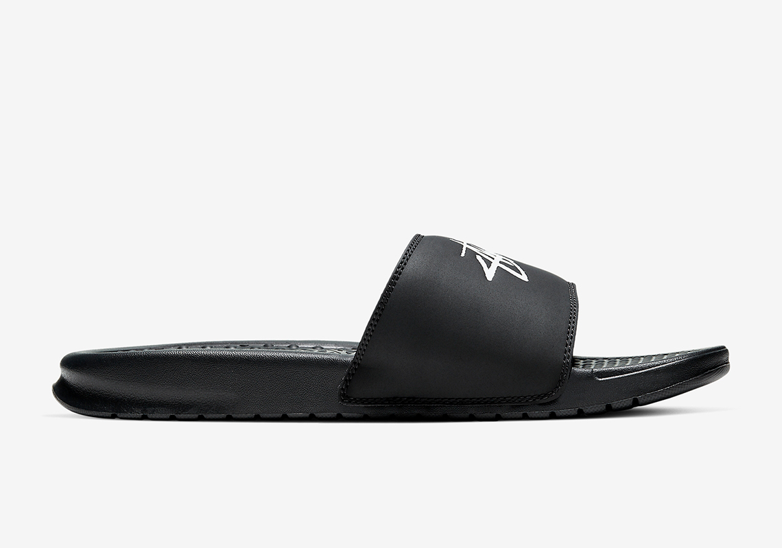 Stussy Nike Benassi Slide Black Cw2787 001 1