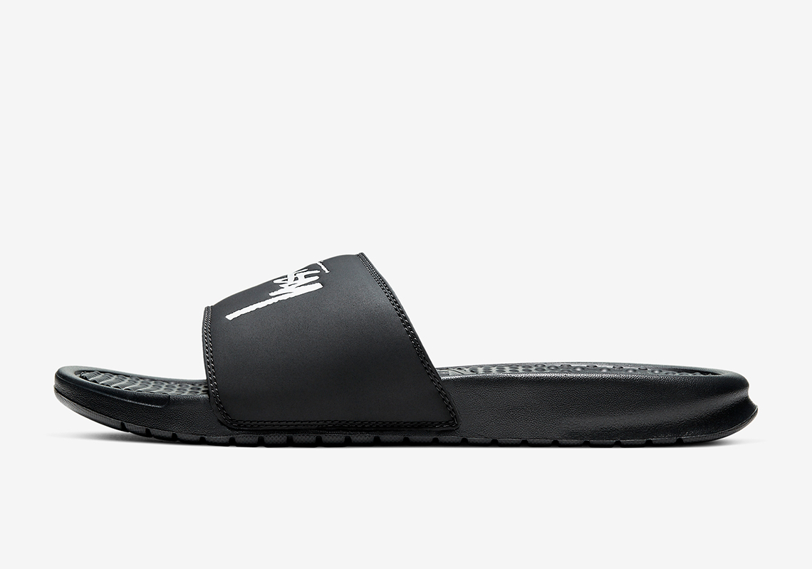 Stussy Nike Benassi Slide Black Cw2787 001 2