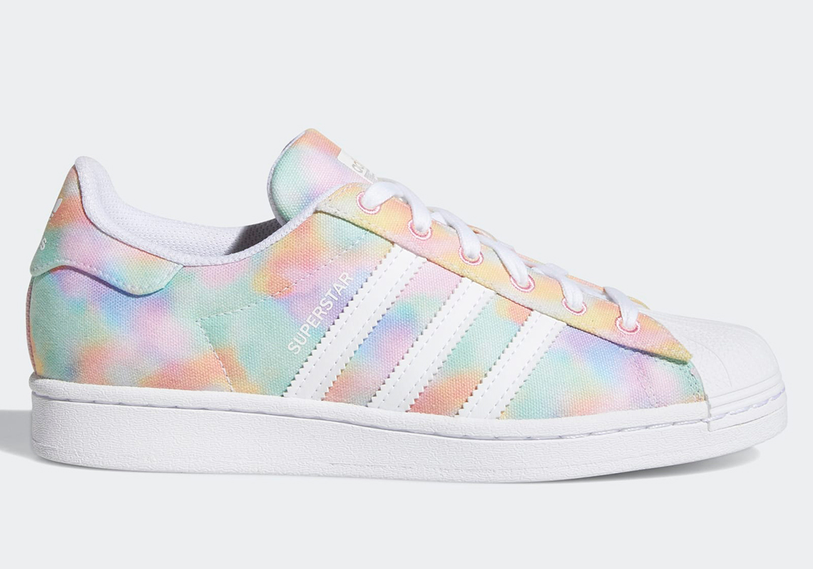 Pastel Tie-Dye Uppers Appear On The adidas Superstar