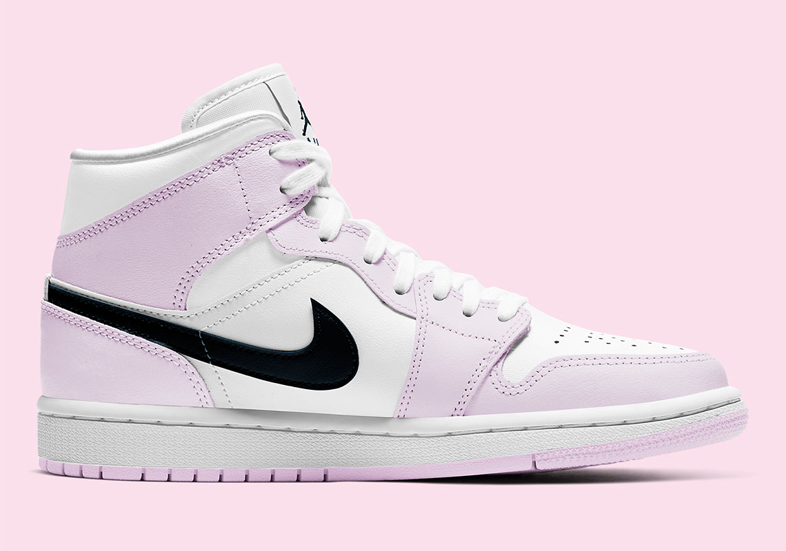 Air Jordan 1 Mid Womens Pink Bq6472 500 1