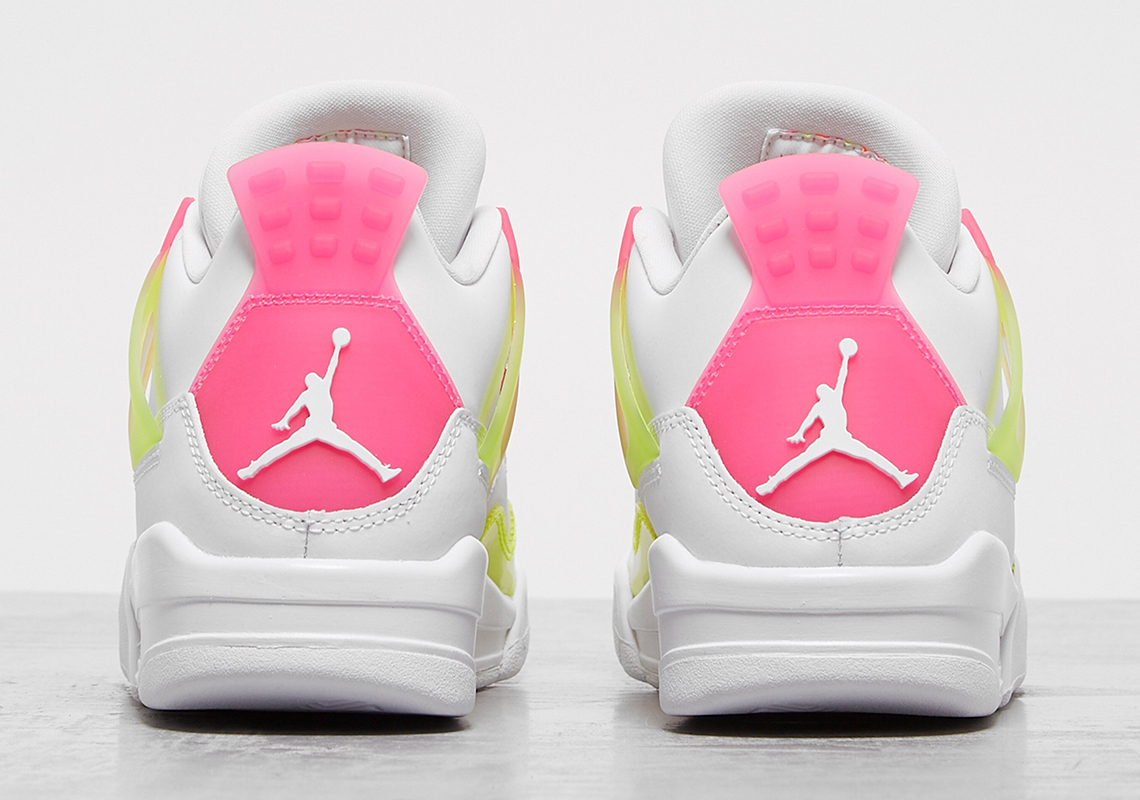 Air Jordan 4 Girls White Lemon Venom Pink Blast Cv7808 100 3