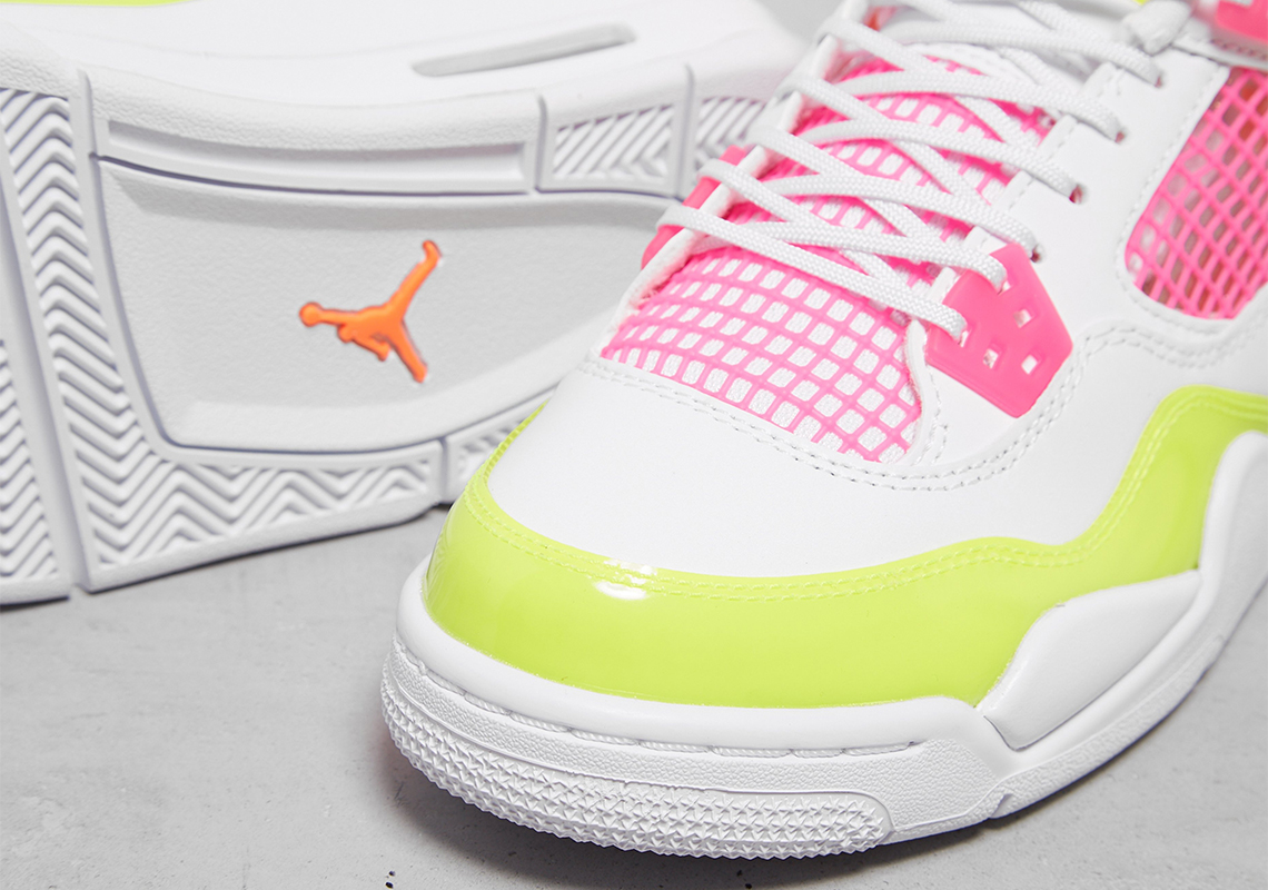 Air Jordan 4 Girls White Lemon Venom Pink Blast Cv7808 100 4