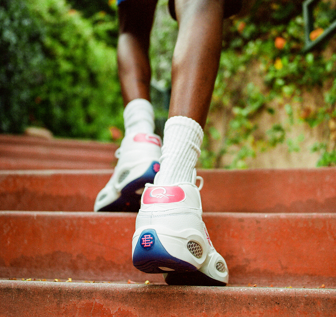 Eric Emanuel Reebok Question Mid White Pink 5