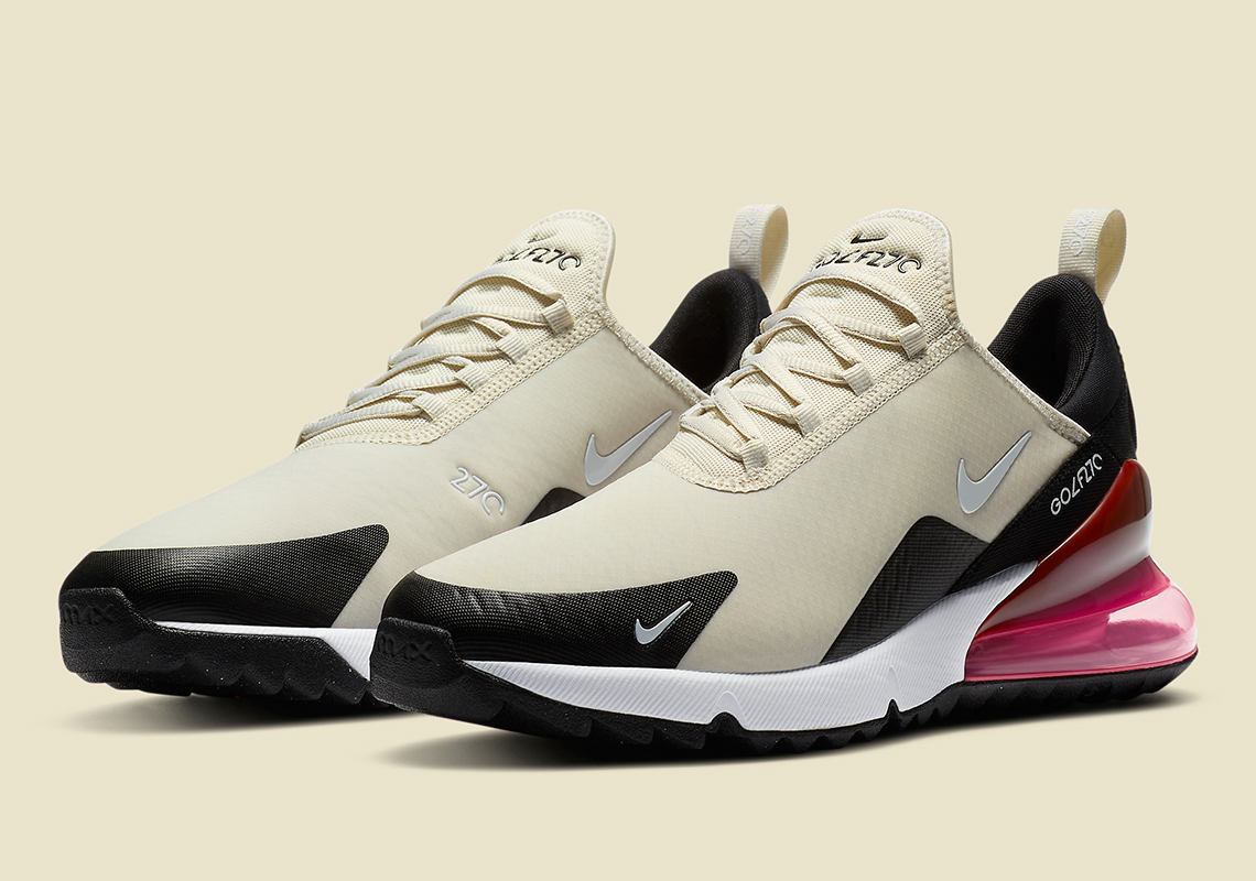 The Newly Launched Nike Air Max 270 Golf Shoe Drops In “Light Bone”