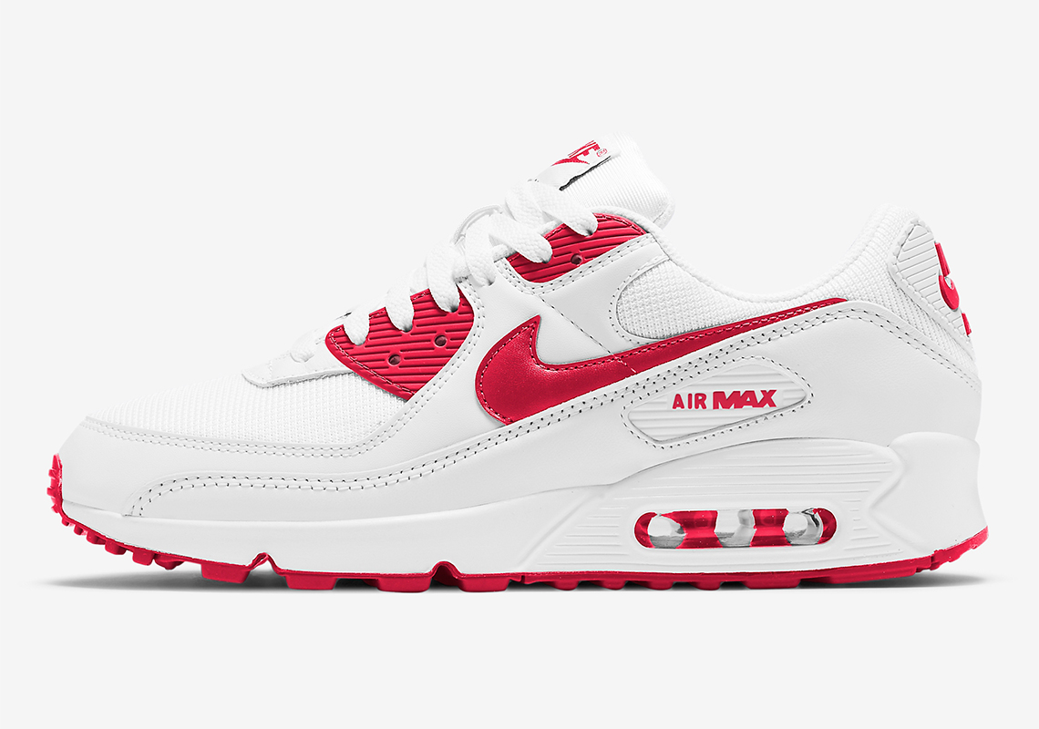 Nike Air Max 90 White University Red Ct1028 101 1