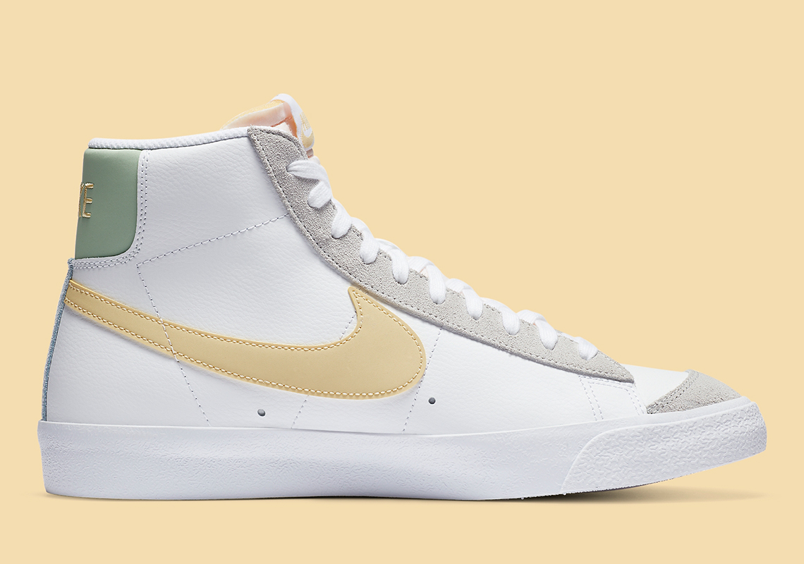 Nike Blazer Mid 77 White Yelllow Green Dc0959 100 4