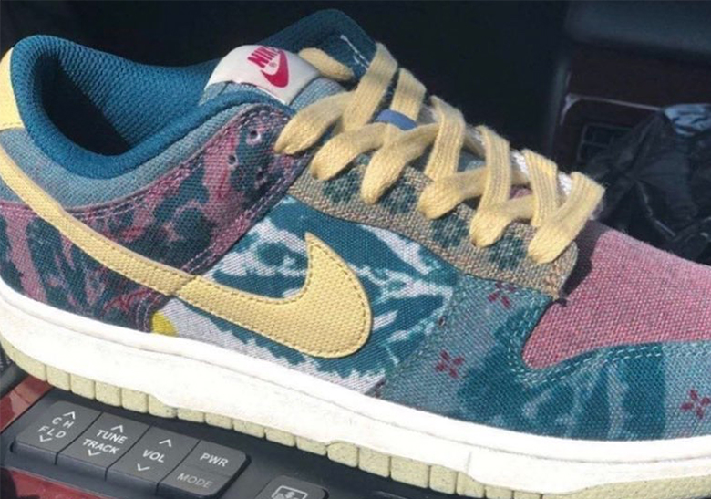 Upcoming Nike Dunk Low SP Covered In Diverse, Multi-colored Tapestry