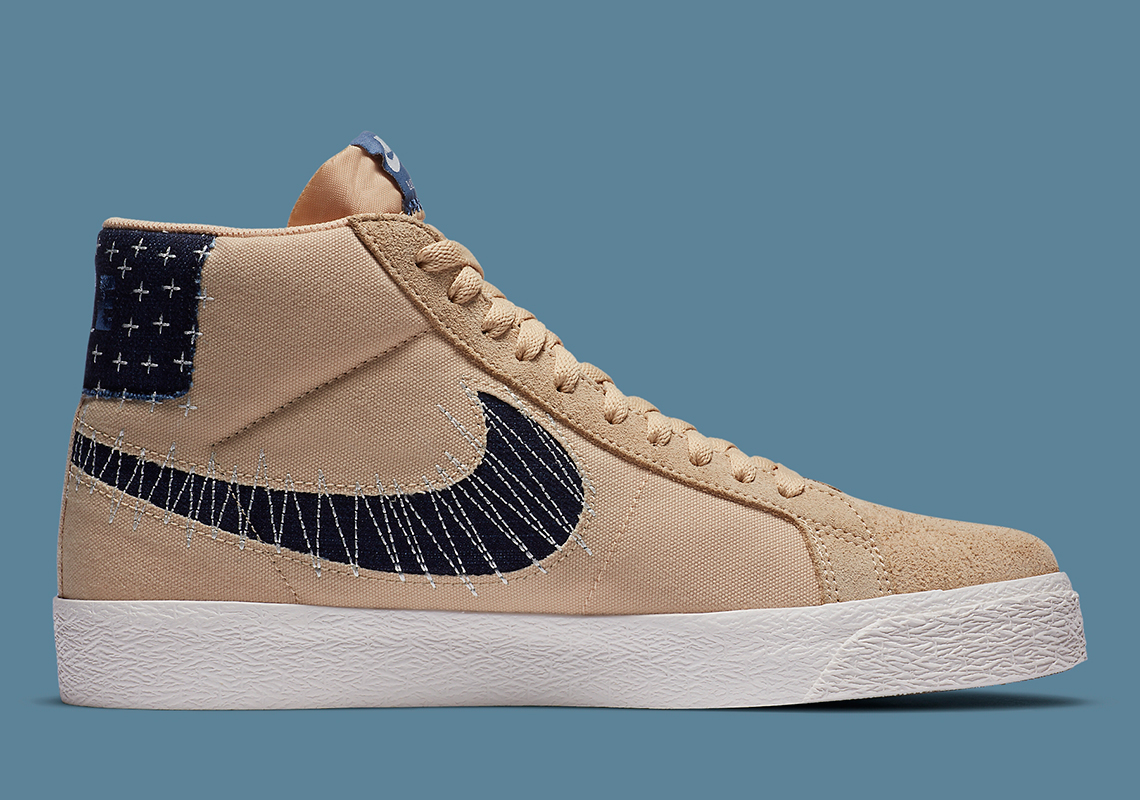 Nike Sb Blazer Mid Sesame Denim Ct0715 200 5