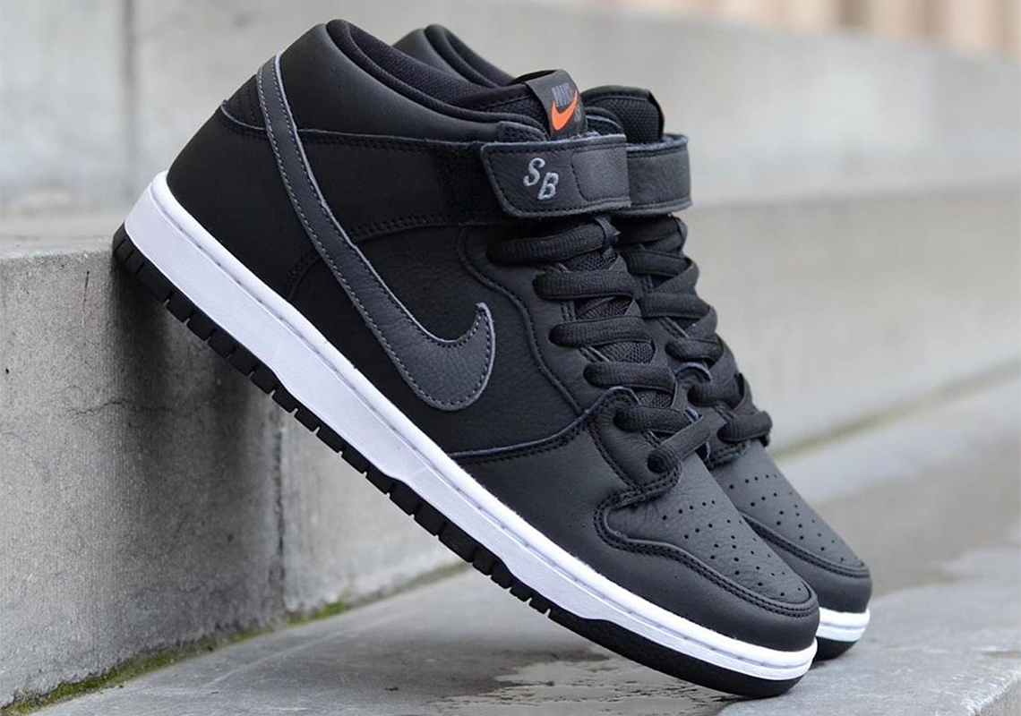 Nike Sb Dunk Mid Iso Orange Label Black Grey 2