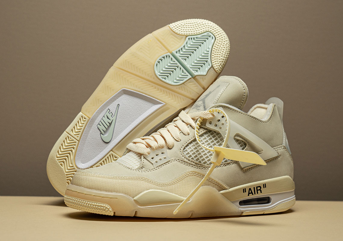 Up Close With The Off-White x Air Jordan 4 via Stadium Goods