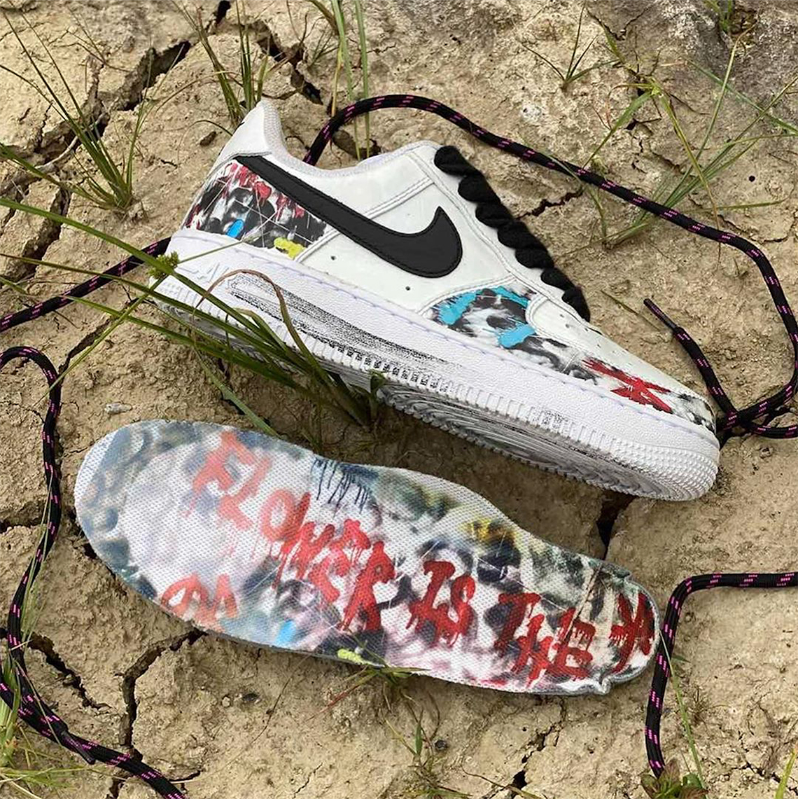 Peaceminusone Nike Air Force 1 White Black September 2020 2