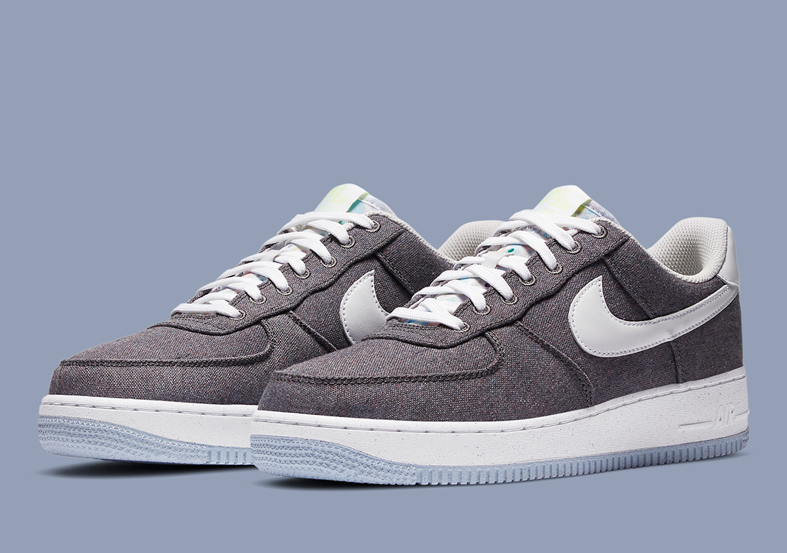 Recycled Fabrics Dress Up The Nike Air Force 1 “Iron Grey”