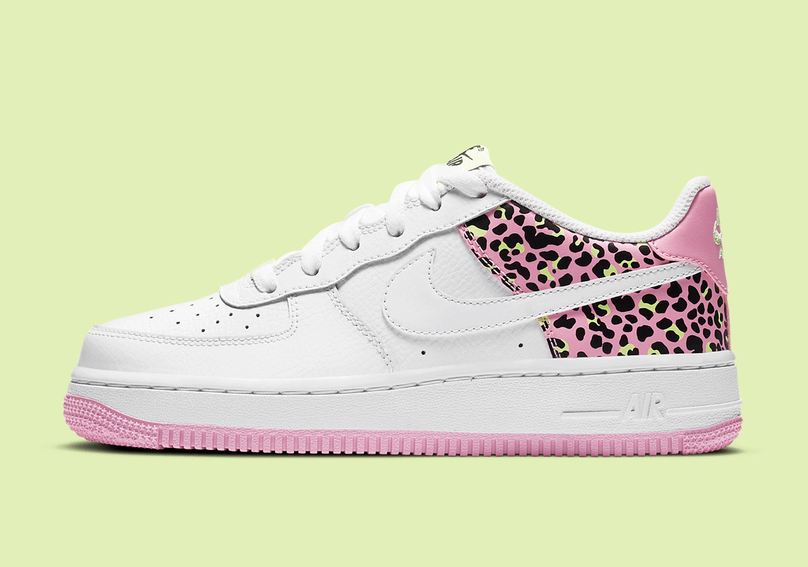 Nike Adds Leopard Print To The Kid's Air Force 1 Low "Pink Rise"