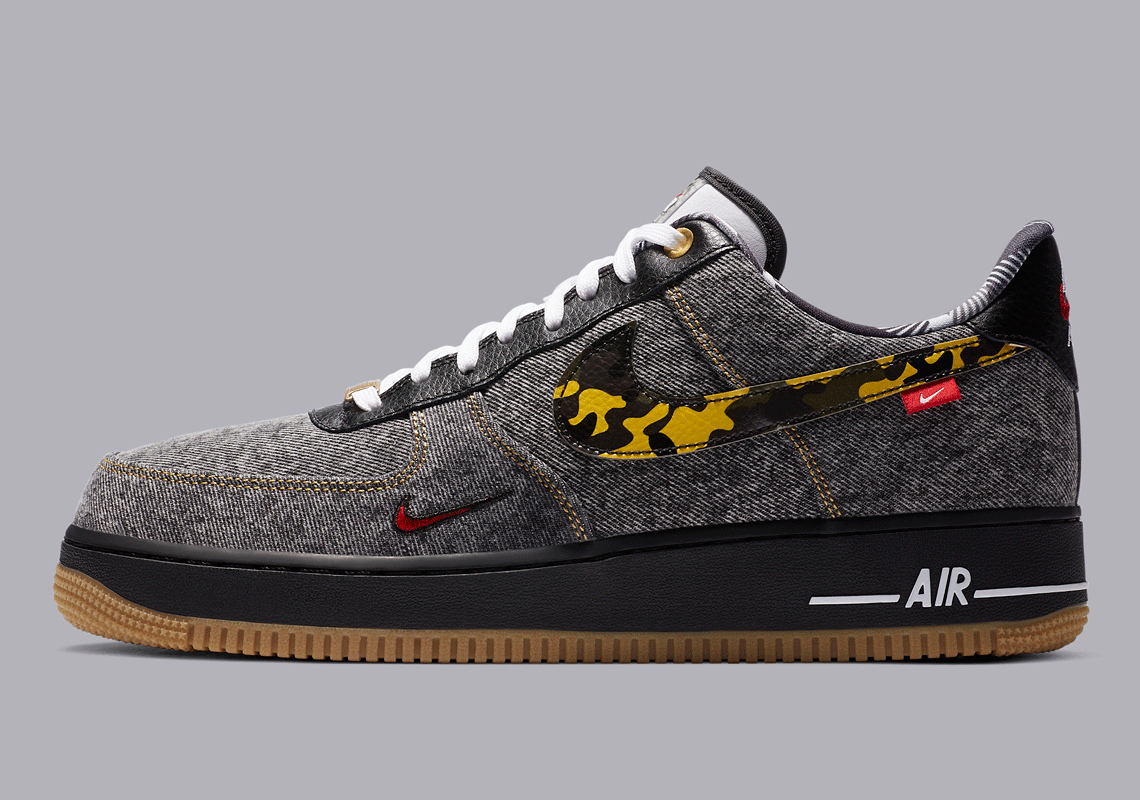 The Nike Air Force 1 Low "Remix Pack" In Black Denim Is Available Now