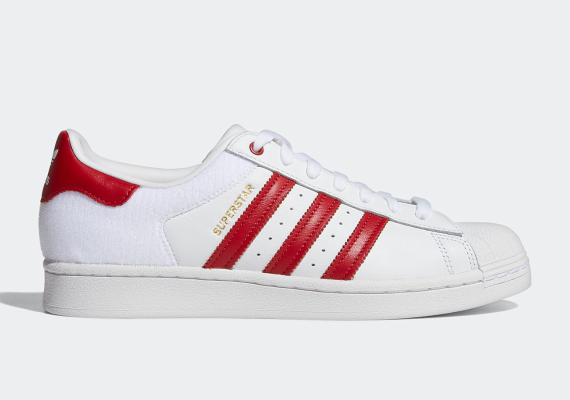 Adidas Superstar Velcro White Red Fy3117 1