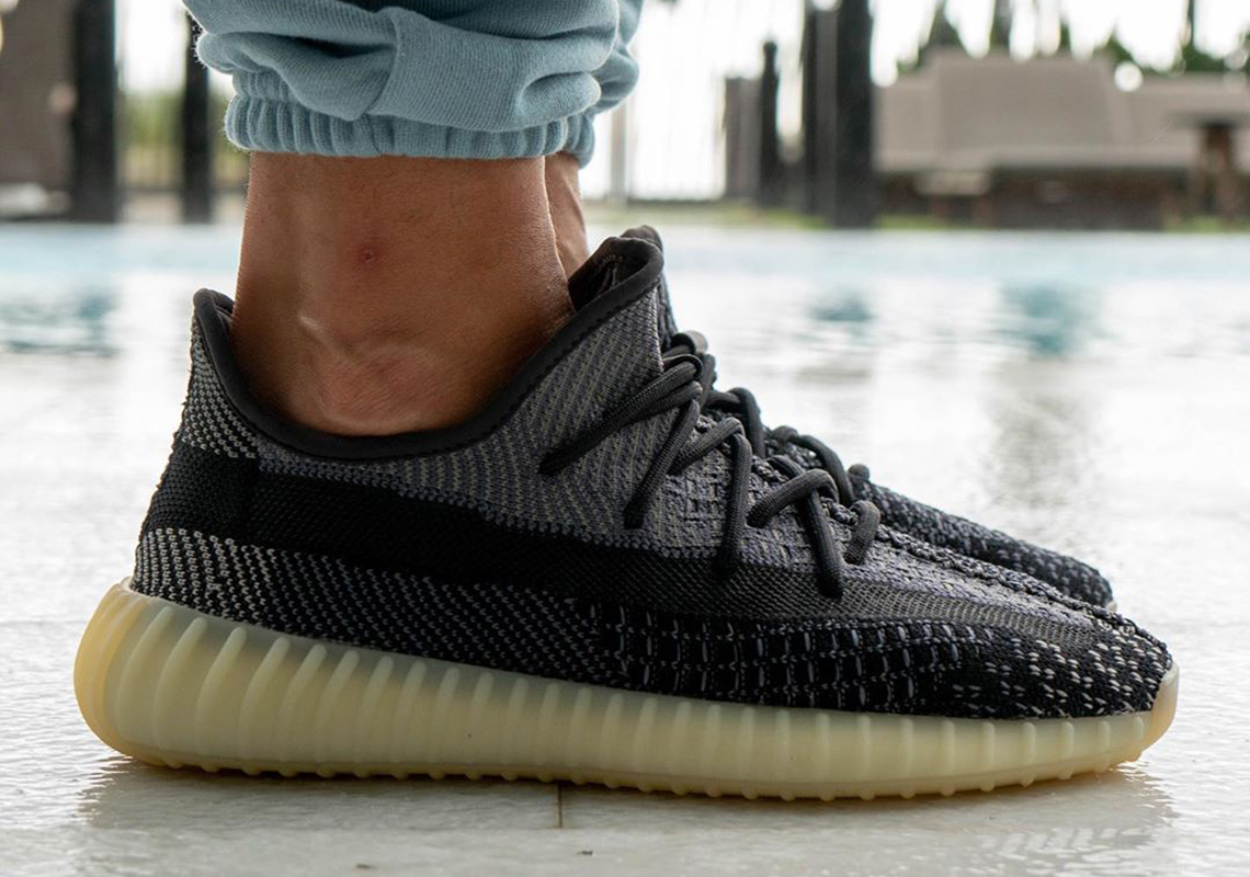 On-Foot Look At The adidas Yeezy Boost 350 v2 “Carbon”