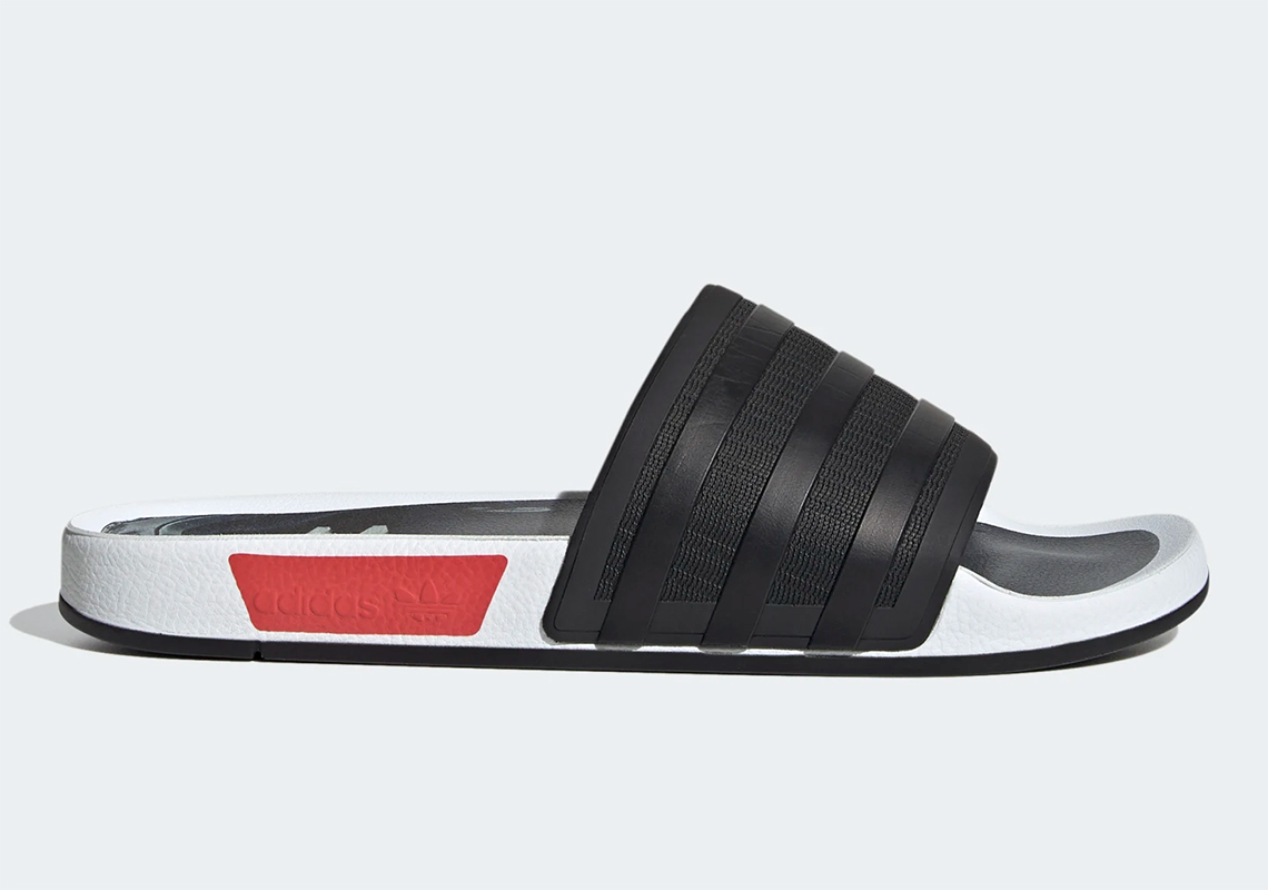 Adidas Adilette Slide Nmd Black Red Fx4380 1