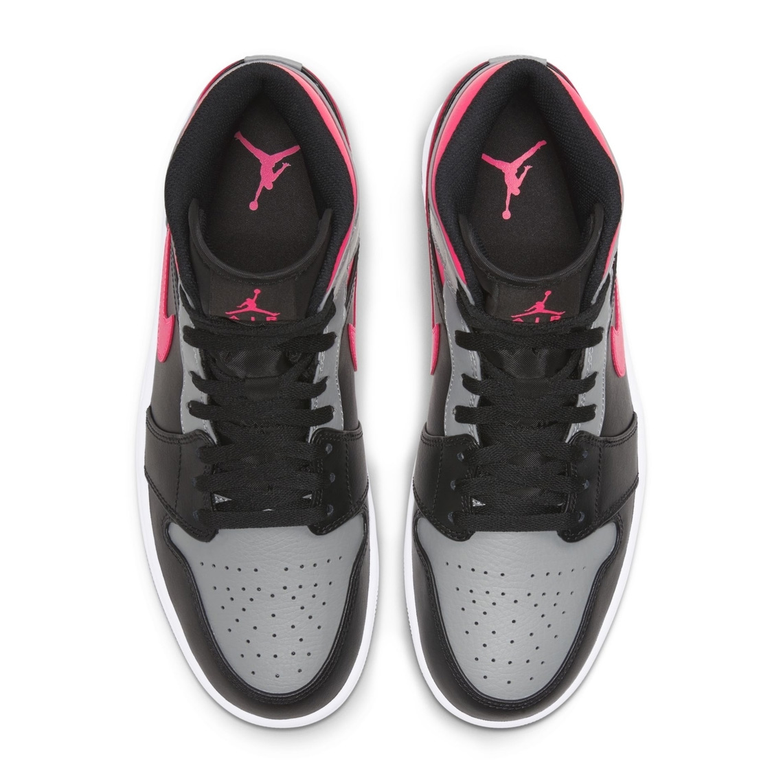 Air Jordan 1 Mid Shadow Pink Black 2