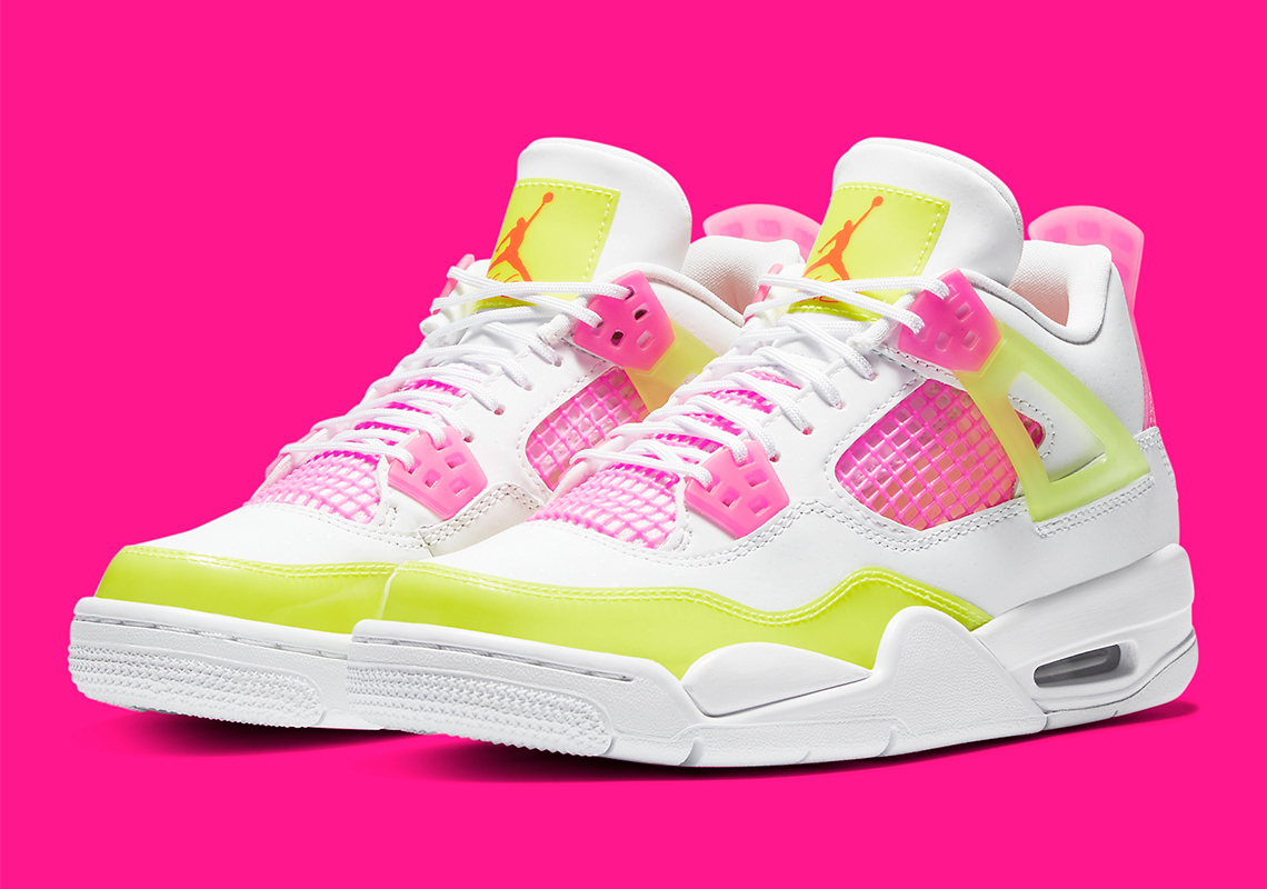 Official Images Of The Kids-Exclusive Air Jordan 4 "Lemon Venom"