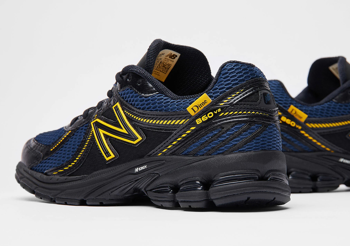 Dime New Balance 860 V2 Navy Yellow Black 1